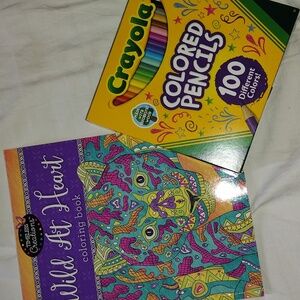 Coloring Book & Colored Pencils